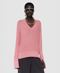 JOSEPH クリンクルリブ　Vネックニット