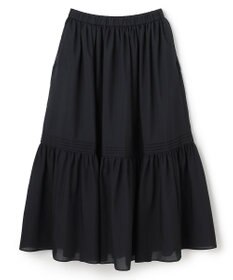 UNFILO エアリー ギャザースカート ブラック