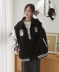 WEGO 【ユニセックス着用ITEM/SMLサイズ展開】メルトンワッペンスタジャン