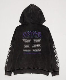 WEGO 【ユニセックス着用ITEM】ブリーチグラフィックZIPパーカー