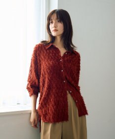 YECCA VECCA サイドドロストシアージャガードシャツ