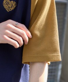 WEGO 【ユニセックス着用ITEM/MLサイズ展開】ワッフルラグランT（SS）