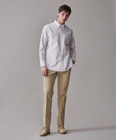 J.PRESS MEN 洗練されたデザインと機能性【ストレッチ】トリコチン ステムテーパード パンツ