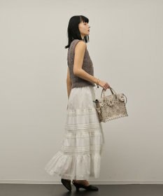 GRACE CONTINENTAL ピンタックティアードスカート