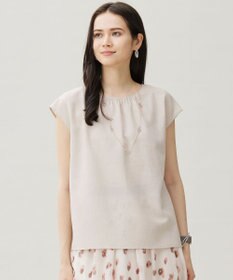 自由区 【洗える】ラスティックメッシュバックボウタイ ブラウス フラックス