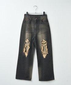 WEGO ヴィンテージウォッシュダメージデニムパンツ