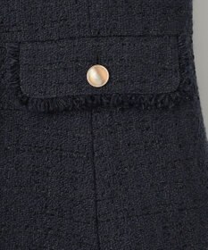 ANY SIS S ファンシーツイードペプラム ジレ