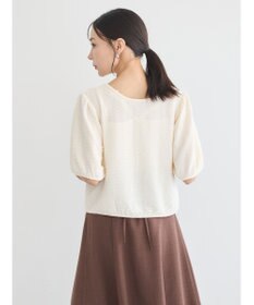 earth music&ecology 前後２ｗａｙパフスリーブカーディガン