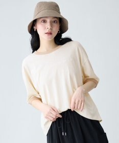 ANY リンガーTシャツ エクリュ×ベージュ