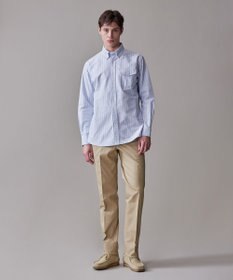 J.PRESS MEN 洗練されたデザインと機能性【ストレッチ】トリコチン ステムテーパード パンツ