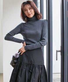 23区 【CLASSY.1月号掲載】ウーステッドウール タートルネック ニット