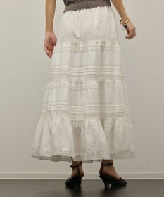 GRACE CONTINENTAL ピンタックティアードスカート