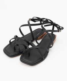 自由区 レースアップ サンダル