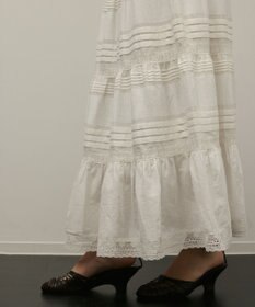 GRACE CONTINENTAL ピンタックティアードスカート