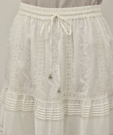 GRACE CONTINENTAL ピンタックティアードスカート