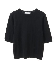 AMERICAN HOLIC ケーブル５分袖ニットプルオーバー