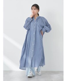 earth music&ecology コットンボイルギャザーワンピース