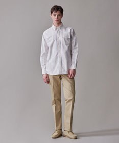 J.PRESS MEN 洗練されたデザインと機能性【ストレッチ】トリコチン ステムテーパード パンツ