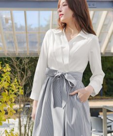 Tiaclasse カシュクールシャツワンピース