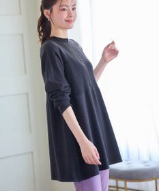 Tiaclasse 【新色追加・洗える】ミドルリブニットチュニック