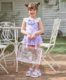 ANY KIDS 花柄×レース ワンピース水着