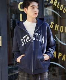 WEGO 【ユニセックス着用ITEM】ワッペンロゴZIPパーカー