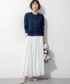 23区 【先行予約/見上愛さん着用】ピュアリネンハイゲージ カーディガン