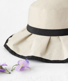 TOCCA 【UV99%以上カット・吸水速乾・抗菌防臭・洗える・サイズ調整可・強撥水】FRILL RAIN HAT レインハット
