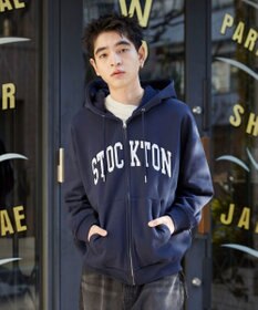 WEGO 【ユニセックス着用ITEM】ワッペンロゴZIPパーカー