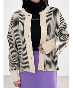 Green Parks ラメリブタートルカットソー