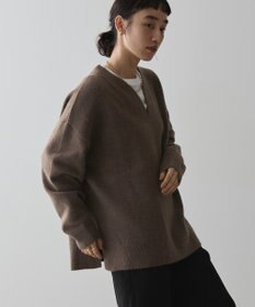 AMERICAN HOLIC カーブネックニットプルオーバー