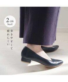 Pointer 日本製 本革美脚ローヒールパンプス