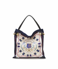 TOPKAPI 【TREASURE TOPKAPI】マイルドサテン スカーフ柄 トートバッグ