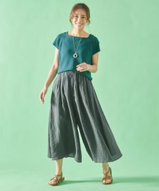 ANY 【ウエストゴム/接触冷感/UVケア】清涼リネンスカーチョ