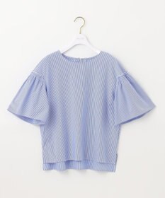 ANY SIS シルケットストライプ フレアスリーブ カットソー