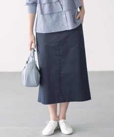 組曲 【WEB限定】サテンストレッチ Iラインスカート