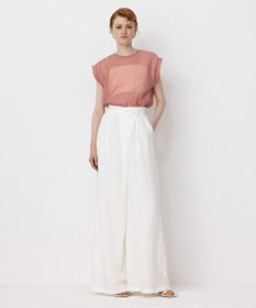 NAVE 【Nave・洗える/シアー素材】シアーリンクル ノースリーブブラウス