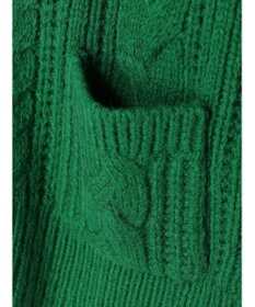 Green Parks ケーブル釦ニットカーディガン