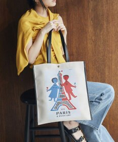 TOPKAPI 【Breath TOPKAPI】サヴィニャック × Breath TOPKAPI アート プリント フラット オーガニックキャンバス トート バッグ