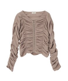 earth music&ecology フロントホックシャーリングトップス