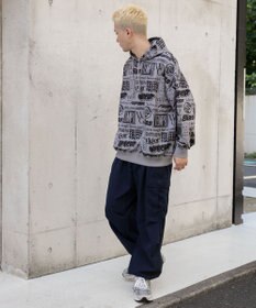 WEGO 総柄BIGプルパーカー