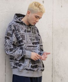 WEGO 総柄BIGプルパーカー