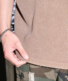 WEGO 【ユニセックス着用ITEM/MLサイズ展開】ブリーチワッフルダメージグラフィックT（SS）