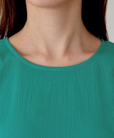 Tiaclasse L 【2WAY・洗える】ウエストリボンフレンチスリーブマキシワンピース