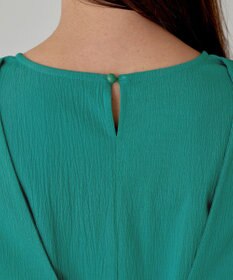 Tiaclasse L 【2WAY・洗える】ウエストリボンフレンチスリーブマキシワンピース