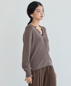 YECCA VECCA 【マシンウォッシャブル】レースニットアンサンブル