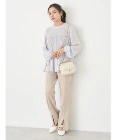 earth music&ecology レースプリーツブラウス