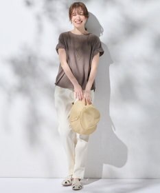 ANY 【手洗い可】ヨーロピアンリネンツイストスリーブブラウス