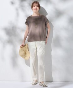 ANY 【手洗い可】ヨーロピアンリネンツイストスリーブブラウス