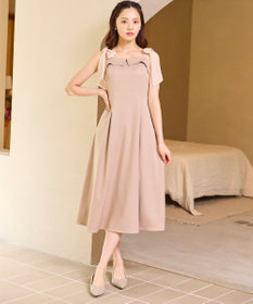 Feroux シアーリボンショルダー ジャンパースカート